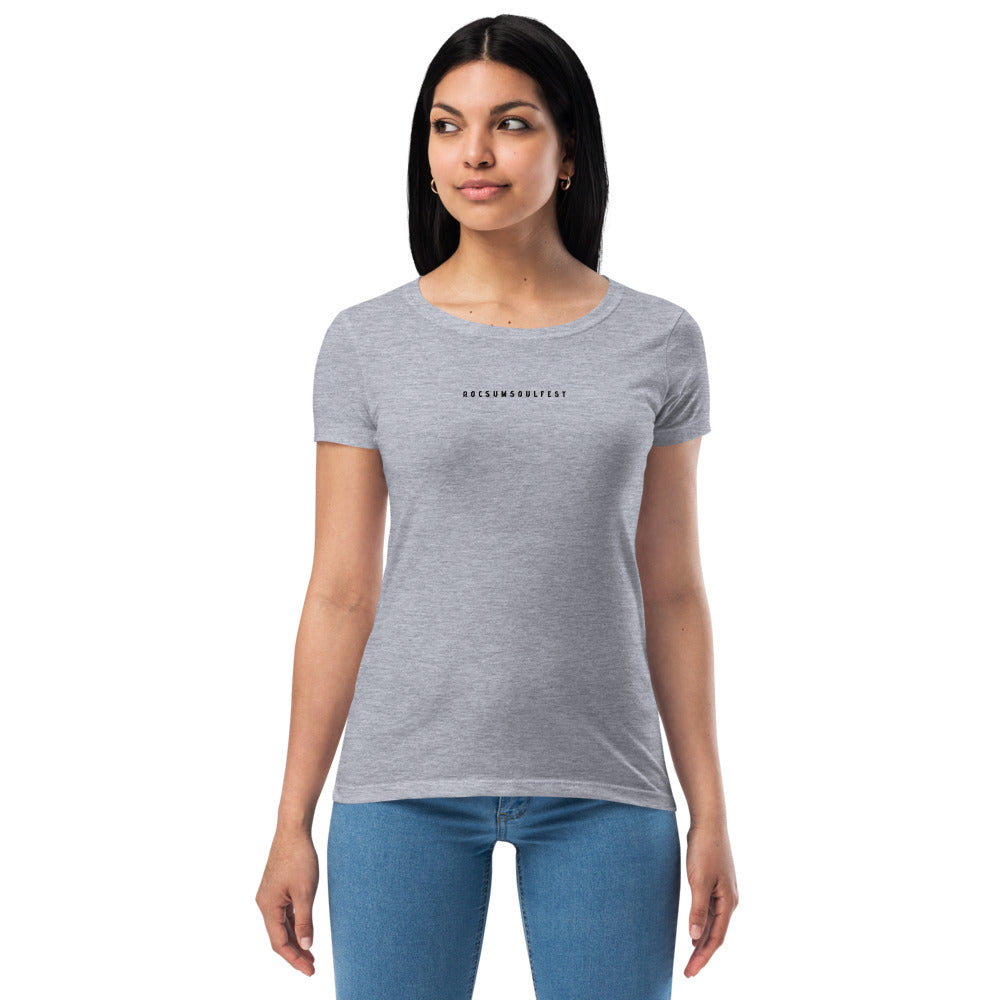 Minimal RSSF women’s fitted t-shirt (Black)