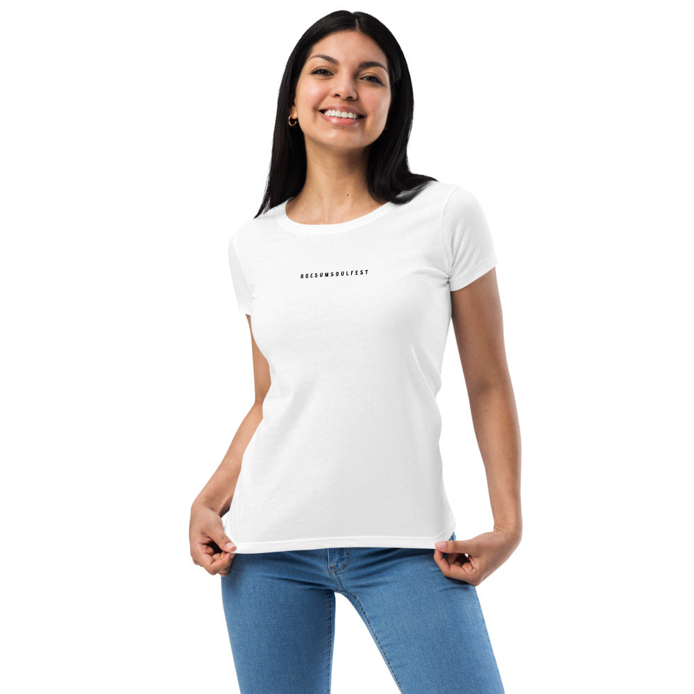 Minimal RSSF women’s fitted t-shirt (Black)